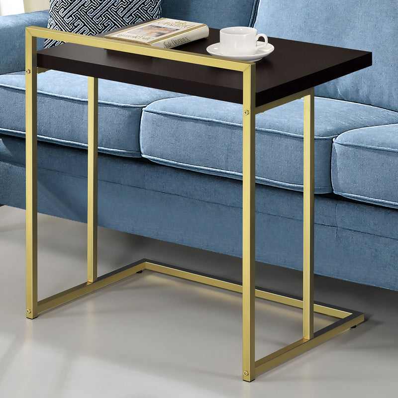 Dani Rectangular Snack Table with Metal Base - Furniture Center (NY)