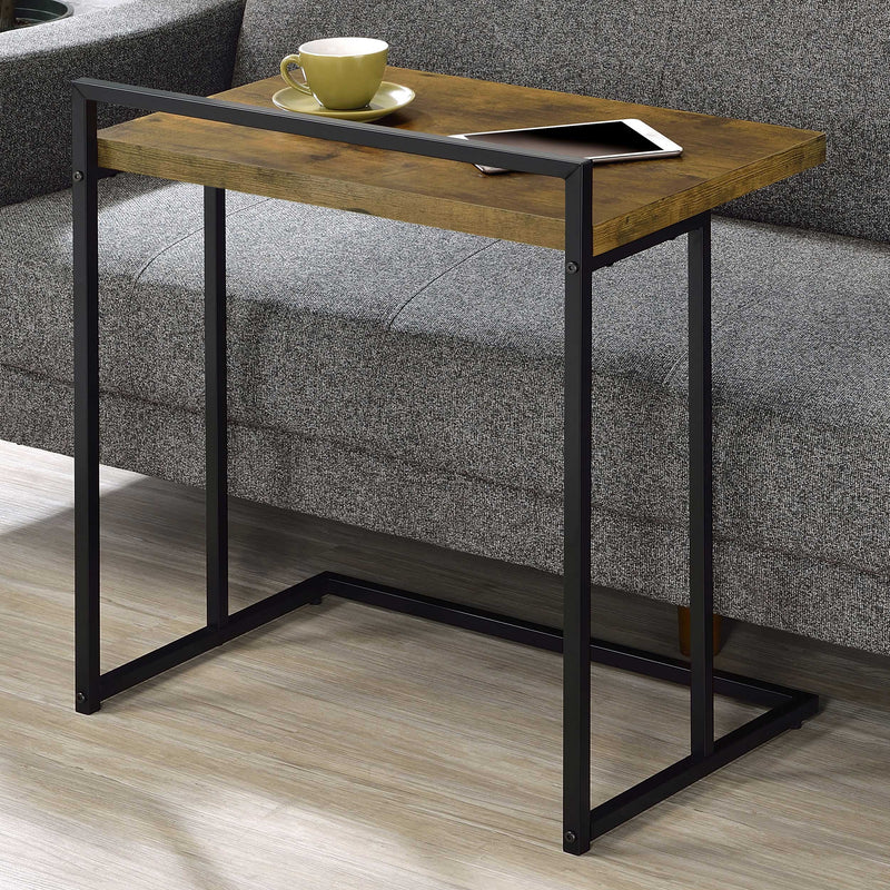Dani Rectangular Snack Table with Metal Base - Furniture Center (NY)