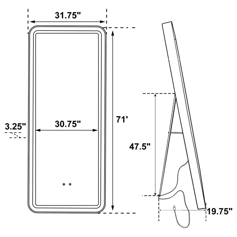 Glendora Standing Mirror - Furniture Center (NY)