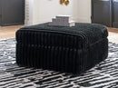 Midnight-Madness Oversized Accent Ottoman - Furniture Center (NY)