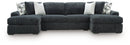 Midnight-Madness Double Chaise 3-Piece Sectional - Furniture Center (NY)