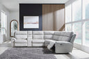 Social Pointe Reclining Sectional with Storage Consoles - Furniture Center (NY)