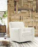 Herstow Swivel Glider Accent Chair - Furniture Center (NY)