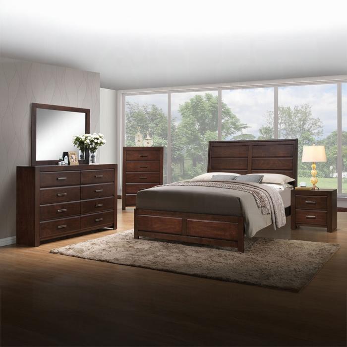 Oberreit Walnut Queen Bed - Furniture Center (NY)