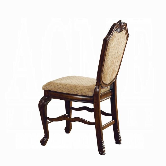 Chateau De Ville Fabric & Espresso Counter Height Chair - Furniture Center (NY)