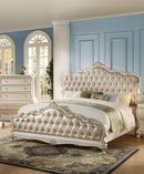 Acme Chantelle King Bed with Button Tufted Panels in Pearl White 23537EK - Furniture Center (NY)
