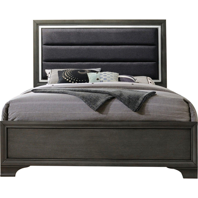 Acme Furniture Carine II Queen Panel Bed in Gray 26260Q - Furniture Center (NY)