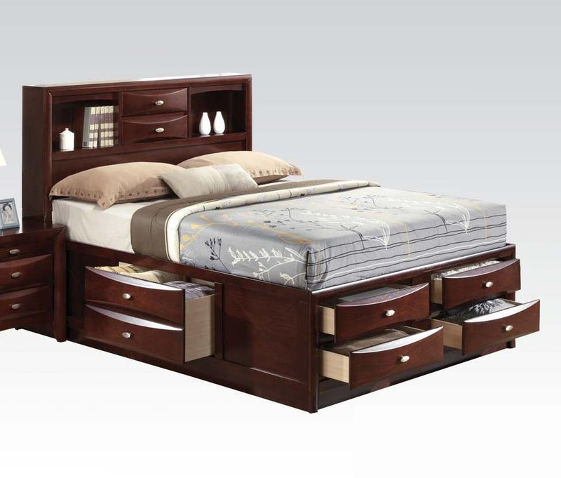 Acme Ireland Queen Storage Bed in Brown 21600Q - Furniture Center (NY)