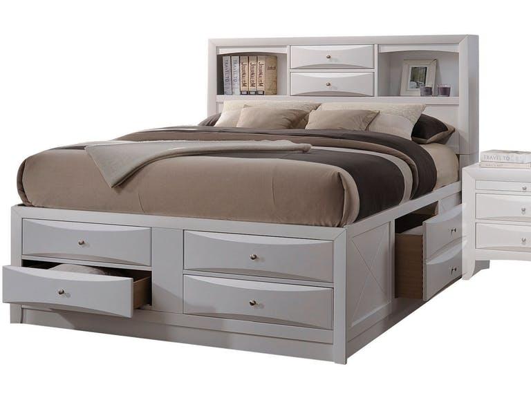 Acme Ireland Queen Storage Bed in White 21700Q - Furniture Center (NY)