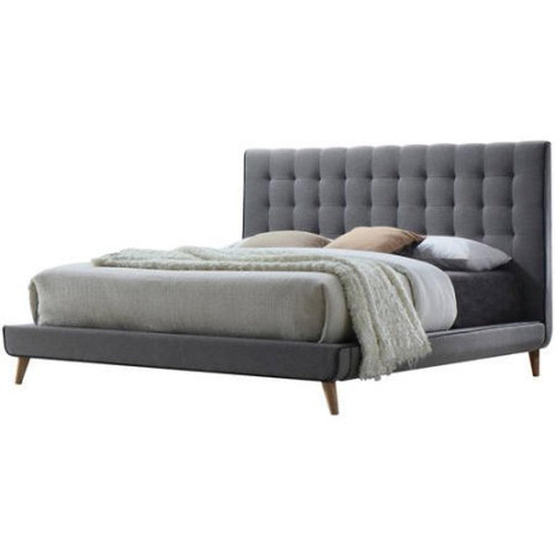 Acme Valda Queen Upholstered Bed in Gray 24520Q - Furniture Center (NY)