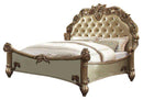 Acme Vendome Button Tufted Queen Bed in Gold Patina 23000Q - Furniture Center (NY)