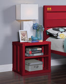 Cargo Red Nightstand (USB) - Furniture Center (NY)