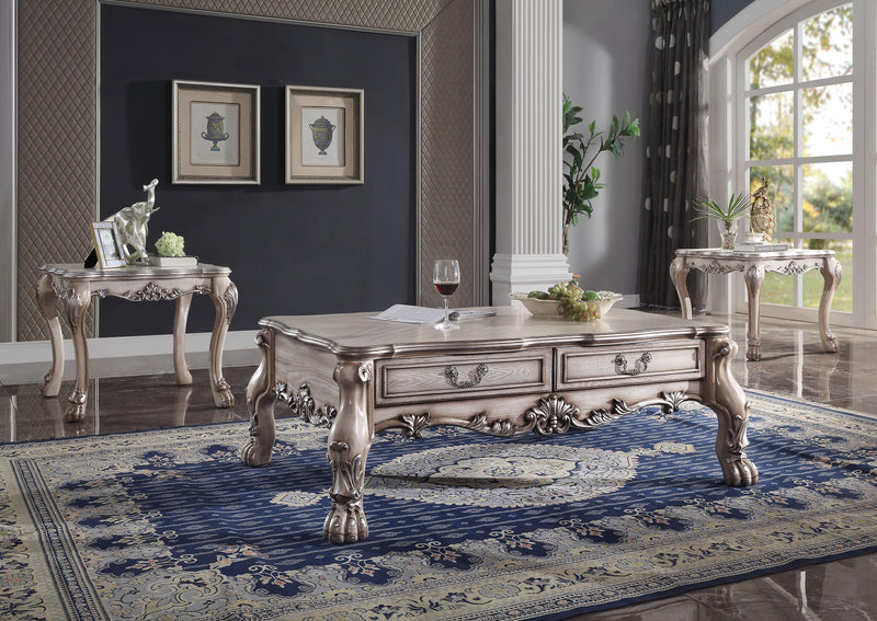 Dresden Vintage Bone White Coffee Table - Furniture Center (NY)