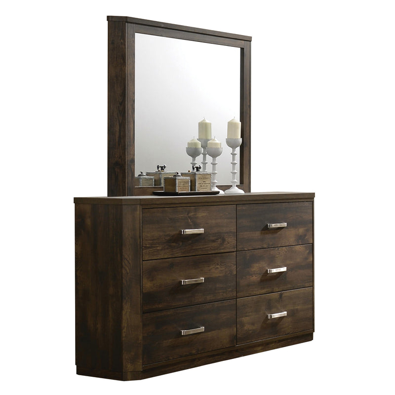Elettra Rustic Walnut Mirror - Furniture Center (NY)