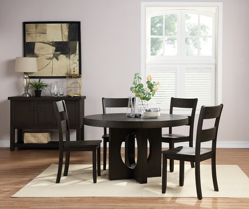 Haddie Distressed Walnut Dining Table - Furniture Center (NY)