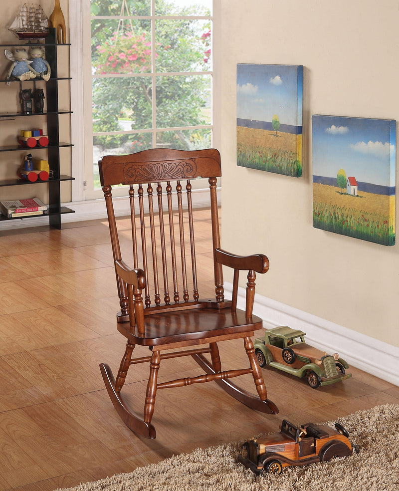 Kloris Tobacco Youth Rocking Chair - Furniture Center (NY)