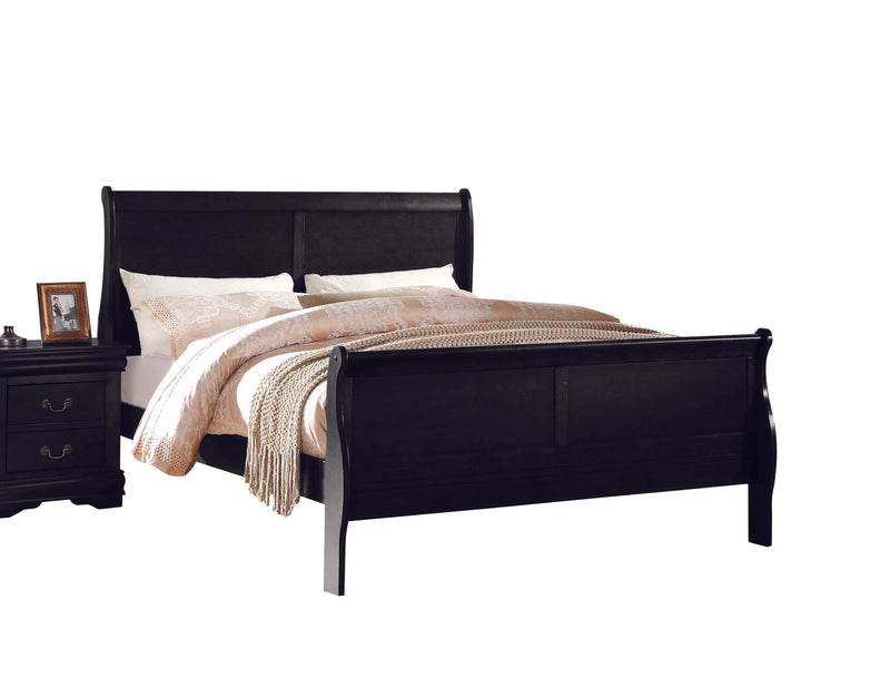 Louis Philippe Black Full Bed - Furniture Center (NY)