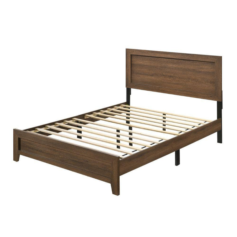 Miquell - Queen Bed - Brown, Light - 84" - Furniture Center (NY)