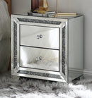 Noralie Mirrored & Faux Diamonds Accent Table - Furniture Center (NY)