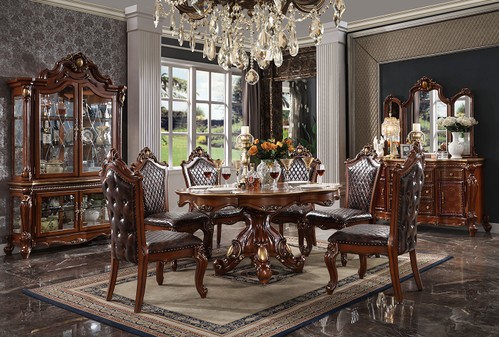 Picardy Cherry Oak Dining Table - Furniture Center (NY)