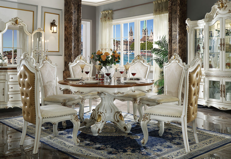 Picardy Antique Pearl & Cherry Oak Dining Table - Furniture Center (NY)
