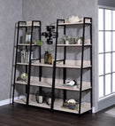 Wendral Natural & Black Bookshelf (5-Tier, 16"L) - Furniture Center (NY)