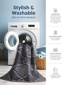 Bunchly 7'10" x 10'3" Washable Rug - Furniture Center (NY)