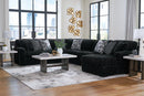 Midnight-Madness Sectional with Chaise - Furniture Center (NY)