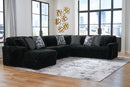 Midnight-Madness Sectional with Chaise - Furniture Center (NY)