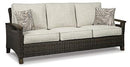 Paradise Trail Outdoor Sofa, Lounge Chairs and Fire Pit Table - Furniture Center (NY)