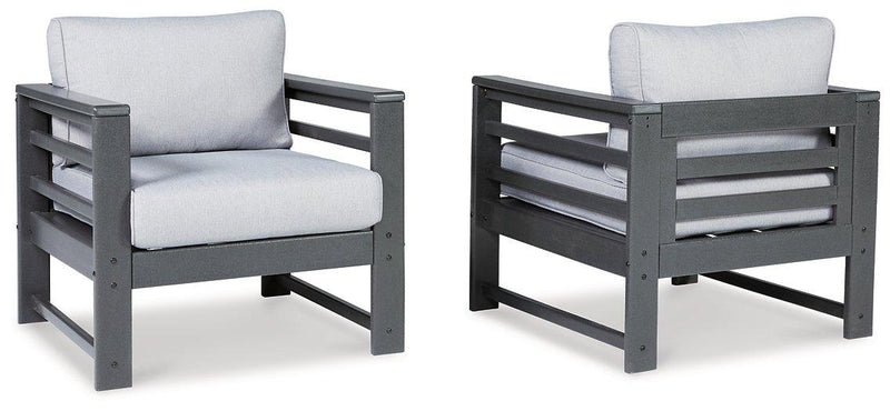 Amora Outdoor Lounge Chair with Cushion (Set of 2) image