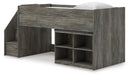 Frandern Loft Bed with Bookcase Storage - Furniture Center (NY)