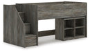 Frandern Loft Bed with Bookcase Storage - Furniture Center (NY)