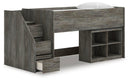 Frandern Loft Bed with Bookcase Storage - Furniture Center (NY)