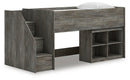 Frandern Loft Bed with Bookcase Storage - Furniture Center (NY)