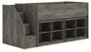 Frandern Loft Bed with Bookcase Storage - Furniture Center (NY)