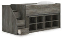 Frandern Loft Bed with Bookcase Storage - Furniture Center (NY)