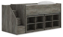 Frandern Loft Bed with Bookcase Storage - Furniture Center (NY)