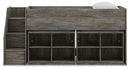 Frandern Loft Bed with Bookcase Storage - Furniture Center (NY)