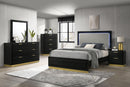 Caraway Panel Bed with LED Lighting - Furniture Center (NY)