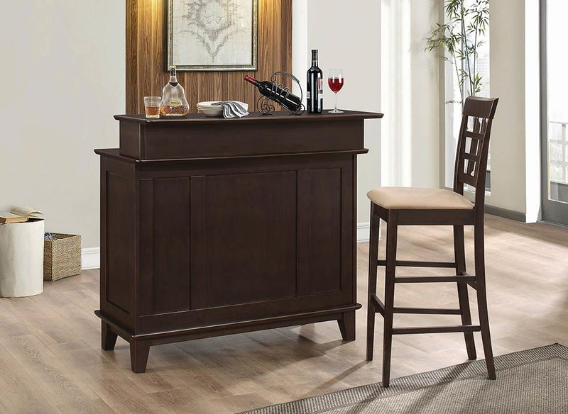Gabriel Upholstered Counter Height Stools Cappuccino and Beige (Set of 2) - Furniture Center (NY)