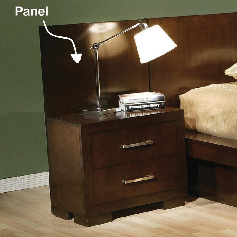 Jessica Nightstand Panels Cappuccino (Set of 2) - Furniture Center (NY)