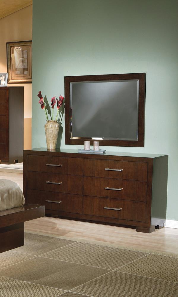 Jessica Rectangular Wall Dresser Mirror Cappuccino - Furniture Center (NY)