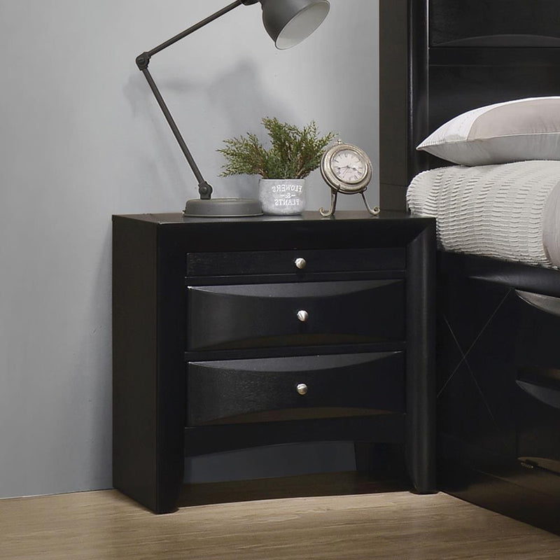 Briana Rectangular 2-drawer Nightstand Black - Furniture Center (NY)
