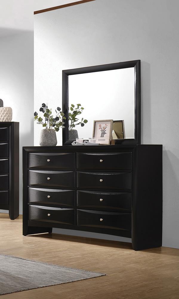 Briana Rectangle Dresser Mirror Black - Furniture Center (NY)