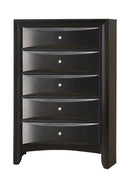 Briana Rectangular 5-drawer Chest Black - Furniture Center (NY)