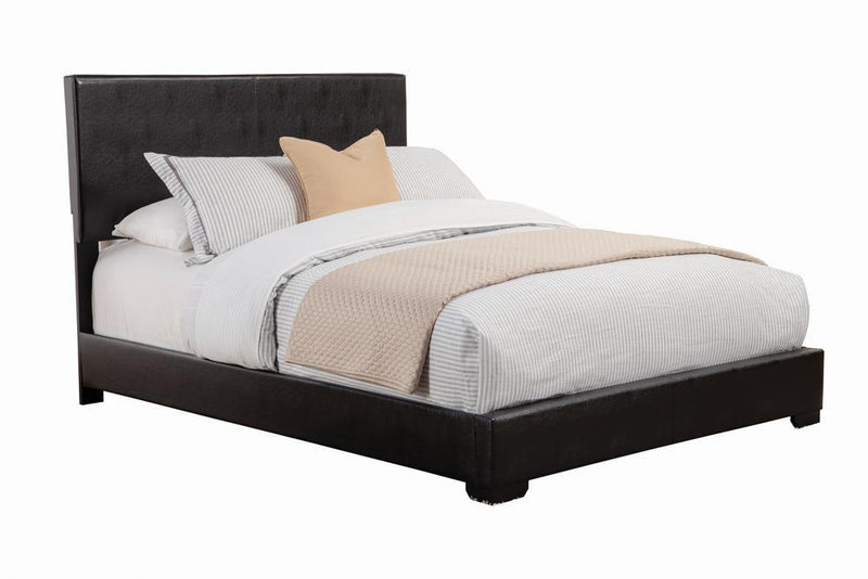 Conner Queen Upholstered Panel Bed Black - Furniture Center (NY)