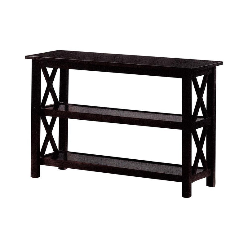 Rachelle Sofa Table with 2-shelf Deep Merlot - Furniture Center (NY)