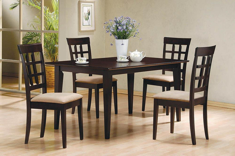 Gabriel Lattice Back Side Chairs Cappuccino and Tan (Set of 2) - Furniture Center (NY)