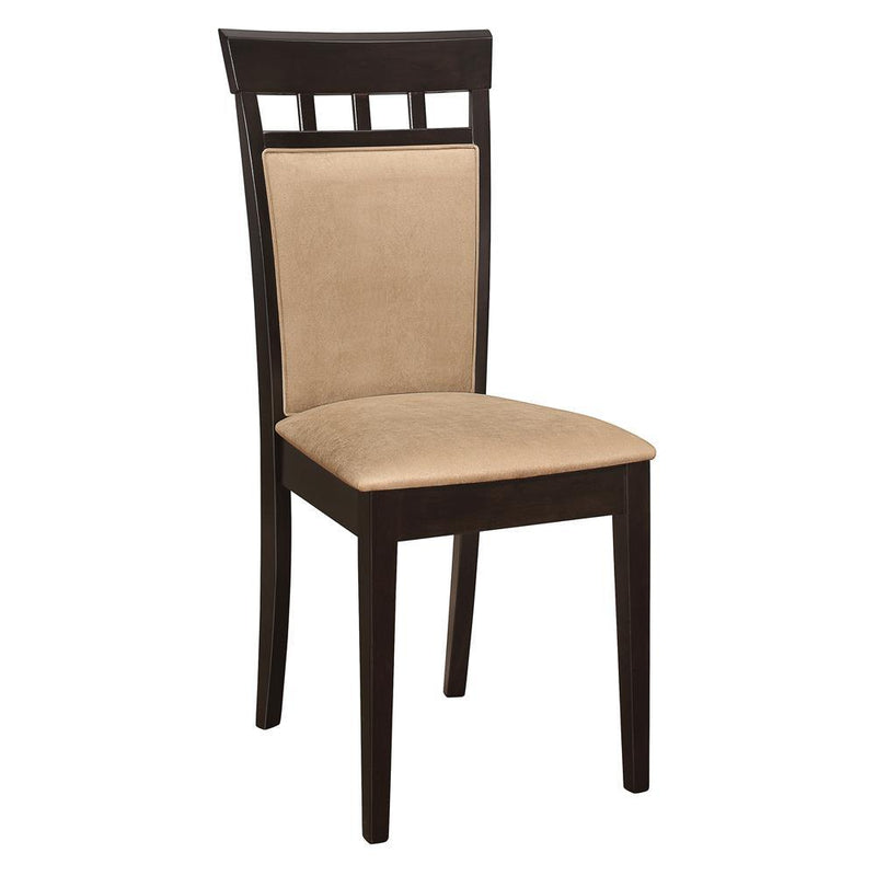 Gabriel Upholstered Side Chairs Cappuccino and Tan (Set of 2) - Furniture Center (NY)